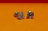 Picture of “Brilliant cut” modern stud earrings, sterling silver, round cubic zirconia, medium, 7 mm