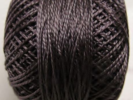 Picture of Pearl cotton, size 8, dark grey, shiny