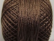 Afbeelding van Coton perlé, maat 8, donker linnen bruin, glanzend, pearl cotton