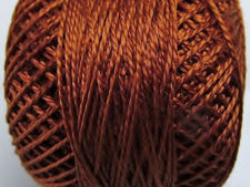 Afbeelding van Coton perlé, maat 8, diep topaas bruin, glanzend, pearl cotton