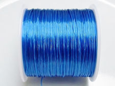 Afbeeldingen van Elastische sieraadkoord, 0.8 mm, blauw, 64 meter