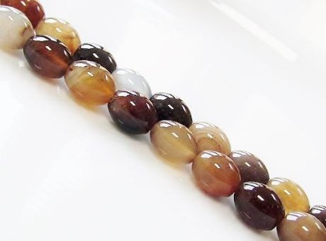 Picture of 10x8 mm, rice, gemstone beads, petrified wood, natural