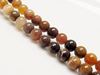 Picture of 6x6 mm, round, gemstone beads, petrified wood, brown, natural, Brazil