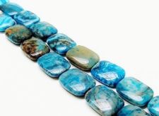 Image de 20x15x6 mm, perles rectangulaires arrondies, pierres gemmes, agate de dentelle, bleu ciel, qualité B