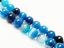 Image de 6x6 mm, perles rondes, pierres gemmes, agate à rayures naturelle, bleue
