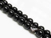 Picture of 8x8 mm, round, gemstone beads, natural striped agate, black