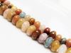 Picture of 6x10 mm, rondelle, gemstone beads, agate, multicolored, natural