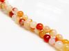 Picture of 6x6 mm, round, gemstone beads, crackle agate, peach orange