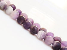 Picture of 8x8 mm, round, gemstone beads,  chevron amethyst quartz, natural, frosted