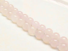 Image de 8x8 mm, perles rondes, pierres gemmes, agate, blanc avec un soupçon de violet