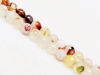 Picture of 8x8 mm, round, gemstone beads, agate, white, natural, with inclusions, faceted