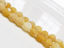 Image de 8x8 mm, perles rondes, pierres gemmes, agate craquelée, jaune, dépolie