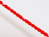 Afbeeldingen van 3x3 mm, Tsjechische ronde facetkralen, hyacint oranje, transparant, mat, AB