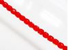 Picture of 3x3 mm, Czech faceted round beads, hyacinth orange red, translucent