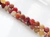 Picture of 6x6 mm, round, gemstone beads, petrified wood, red, natural