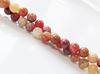 Picture of 6x6 mm, round, gemstone beads, petrified wood, red, natural