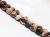 Picture of 8x8 mm, round, gemstone beads, Zebra jasper, brown, natural, frosted