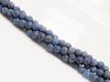 Picture of 4x4 mm, round, gemstone beads, lapis lazuli, frosted