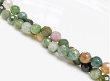 Picture of 6x6 mm, round, gemstone beads, Fancy jasper, natural, faceted
