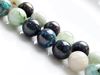 Picture of 10x10 mm, round, gemstone beads, azurite, natural