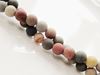 Image de 6x6 mm, perles rondes, pierres gemmes, jaspe scénique américain, naturel, dépoli
