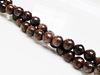 Picture of 6x6 mm, round, gemstone beads, bronzite, natural