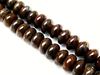 Image de 5x8 mm, perles rondelles, pierres gemmes, bronzite, naturelle