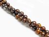 Picture of 6x6 mm, round, gemstone beads, tiger iron jasper, natural