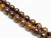 Picture of 8x8 mm, round, gemstone beads, tiger iron jasper, natural