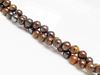 Picture of 6x6 mm, round, gemstone beads, tiger iron jasper, natural