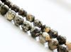 Image de 8x8 mm, perles rondes, pierres gemmes, rhyolite, verte, naturelle
