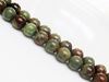 Picture of 10x10 mm, round, gemstone beads, common opal, green, natural