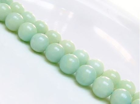 Picture of 10x10 mm, round, gemstone beads, amazonite, natural, A-grade