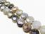 Picture of 10 mm, coin-shaped, gemstone beads, labradorite, natural, faceted