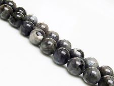 Picture of 8x8 mm, round, gemstone beads, larvikite, natural