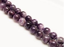 Picture of 6x6 mm, round, gemstone beads, amethyst, natural, AB-grade
