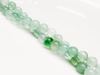 Image de 6x6 mm, perles rondes, pierres gemmes, fluorite, verte, naturelle