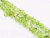 Picture of 3x8 mm, chips, gemstone beads, center-drilled, peridot, natural, B-grade, one strand