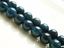 Picture of 8x8 mm, round, gemstone beads, apatite, deep green-blue, natural