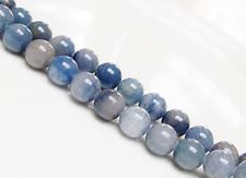 Image de 10x10 mm, perles rondes, pierres gemmes, aventurine, bleu gris, naturelle