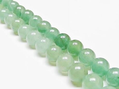 Picture of 8x8 mm, round, gemstone beads, aventurine, green, natural