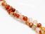 Image de 6x6 mm, perles rondes, pierres gemmes, aventurine, rouge orangée, naturelle