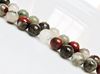 Picture of 8x8 mm, round, gemstone beads, African bloodstone, natural