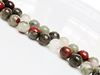 Image de 10x10 mm, perles rondes, pierres gemmes, pierre de sang africaine, naturelle