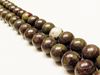 Picture of 14x14 mm, round, gemstone beads, Bloodstone, natural