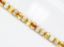 Picture of 4x7 mm, Czech faceted rondelle beads, chalk white and crystal, light yellow travertine finishing