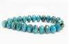 Picture of 5x8 mm, Czech faceted rondelle beads, blue and sky blue, picasso