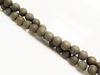 Picture of 6x6 mm, round, gemstone beads, pyrite, frosted