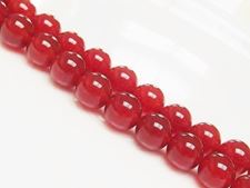 Picture of 10x10 mm, round, gemstone beads, red carnelian, natural, AA-grade