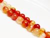 Picture of 10x10 mm, round, gemstone beads, carnelian, natural
